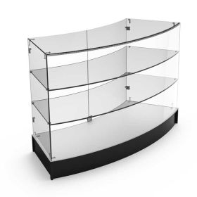 Curved Retail Display Case, Full Vision