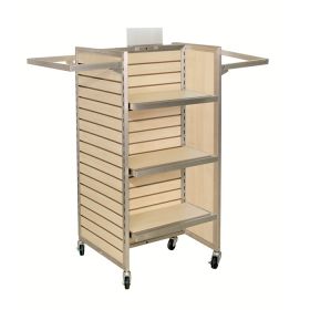 Metal Framed Slatwall H-Unit shown with optional accessories.