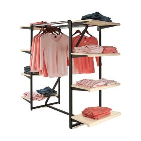 Clothing Rack with Shelves and Hangrails, 400 Series - 02
