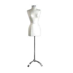 Female Dress Form With Tripod Base - White