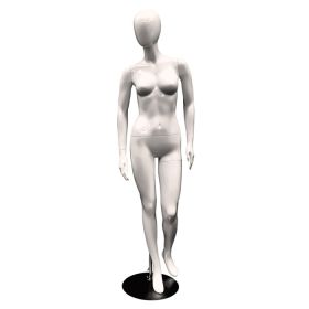 Female Mannequin - Gloss White With Walking Pose
