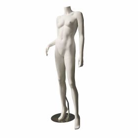 Headless Female Mannequin - Arm Bent, Leg Extended Pose - Quarter View
