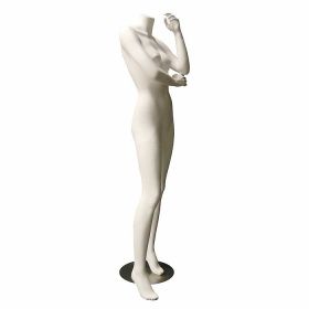 Headless Female Mannequin - One Arm Up One Arm Bent Pose - Side View