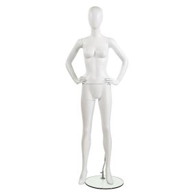 Female Egghead Mannequin with Hands on Hips