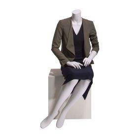 Seated Female Mannequin, Headless Style (shown dressed)