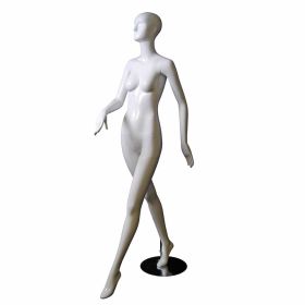 Female Abstract Mannequin With Facial Features - Walking Pose