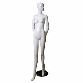 Female Abstract Mannequin With Facial Features - Arms Behind Back Pose