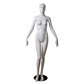 Female Abstract Mannequin With Facial Features - Arms Flared Pose