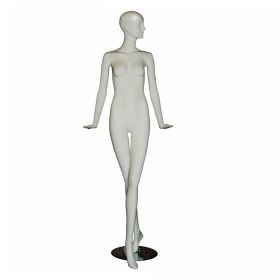 Female Abstract Mannequin With Facial Features - Arms at Side Pose