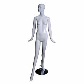 Female Abstract Mannequin With Facial Features - Walking Pose