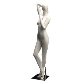 Female Egg Head Mannequin - Right Hand Behind Head Pose
