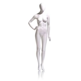 Female Mannequin Oval head, Hand On Hip, Knee Bent