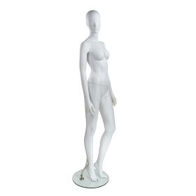 Semi-Abstract Female Mannequin, Matte White Finish - 01