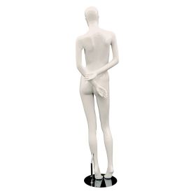 Female Egg Head Mannequin - Standing Pose - Rear View