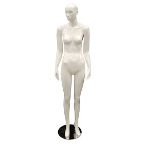Female Mannequin With Face - Arms at Side Pose - Front View
