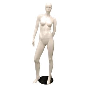 Female Mannequin With Face  - Left Arm Behind Back Pose - Front View