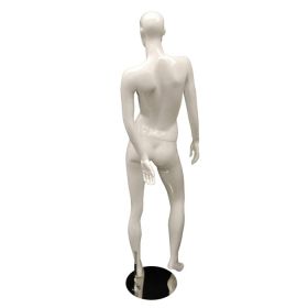 Female Mannequin With Face  - Left Arm Behind Back Pose - Rear View