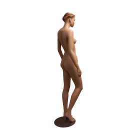 Mannequin with Molded Hair - Standing With Knee Bent - Side View