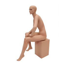 Lifelike Female Mannequin - Sitting Pose - Side View