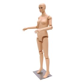 Pose-able Female Mannequin - Flesh-tone - Shown With Arms Bent