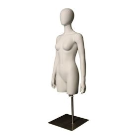 Female Mannequin Torso with Stand - Matte - Left Side View

