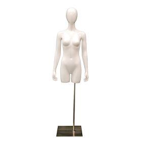 Female Mannequin Torso with Stand - Gloss - Front View

