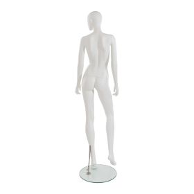Female Mannequin - Matte White with Featureless Face - 06