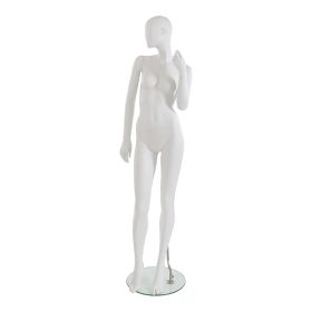 Female Mannequin - Matte White with Featureless Face - 1