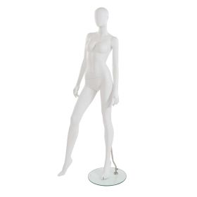 Female Mannequin - Matte White with Featureless Face - 9