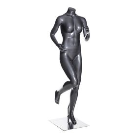 Grey Metallic Female Sports Mannequin
