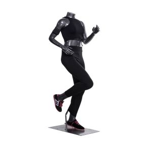 Grey Metallic Female Sports Mannequin - Shown Dressed