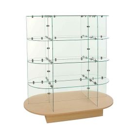 Tiered Glass Display with Oval Base