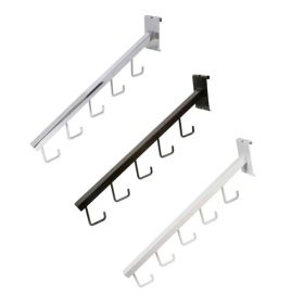 Gridwall waterfall hooks, Chrome, Black and White