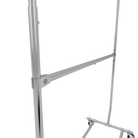 Add-On Hangrail for GRC Garment Rack (Installed Close-up)