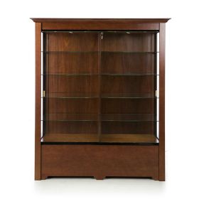 Traditional Trophy Case With 8 Shelves - Front View