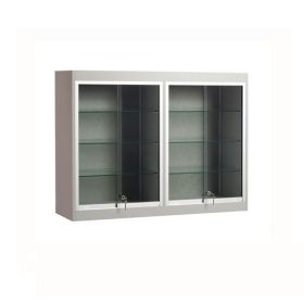 Divided Wall Mounted Display Case - 48 Inch Tall
