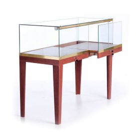 Glass Display Case With Drawers