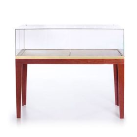 Glass Display Case With Drawers - Front View