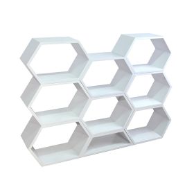 9 Piece Hexagon Cube Shelf Unit