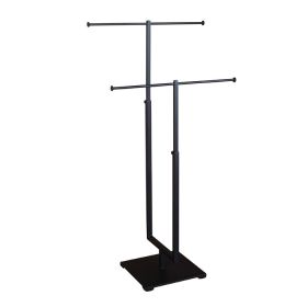 Double T-Bar Jewelry Display Stand - Black