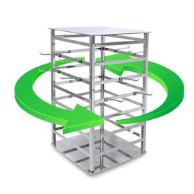 Rotating Jewelry Display - 4 Way Rack - Arrows Showing Rotating Motion