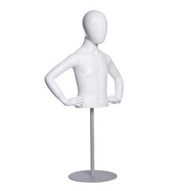 Child Mannequin Torso - Hands on Hips Pose - Quarter View