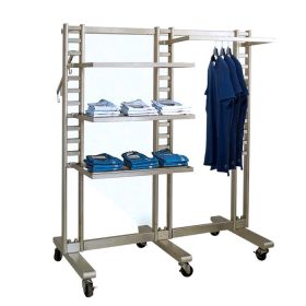 Triple Ladder Display Rack - Shown with accessories and in use
