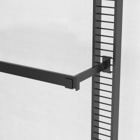 Black Rectangular Hanging Rail (Shown in use with rail bracket - purchased separately) 