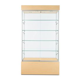 Wall Display Case - 40" x 19.75" x 73" - Maple - Front View