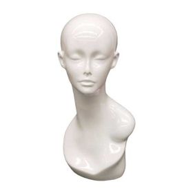 MN-511C Tanned Female Mannequin Head Display Form with Shoulder Bust 