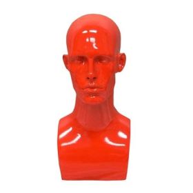 Red Gloss Male Mannequin Head
