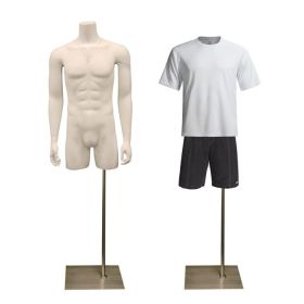 Ghost Mannequin Torso Male - Shown With Clothing