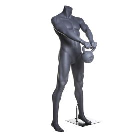 Gym Mannequin with Kettlebell - Right Side View