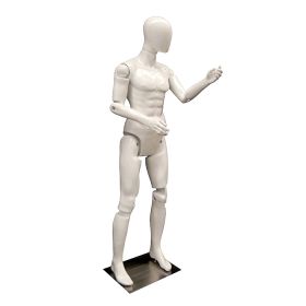 Fully Poseable Male Mannequin - Shown With Left Arm Bent